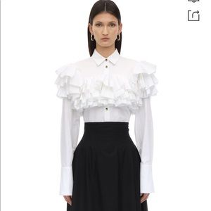 BNWT {Khaite} Virginie Ruffled Shirt